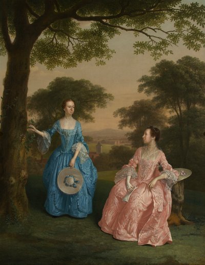 Alicia y Jane Clarke, c.1758 de Arthur Devis